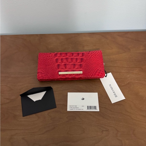 Brahmin Large Duxbury Satchel Candy Apple Red & matching Ady Wallet - Picture 11 of 12